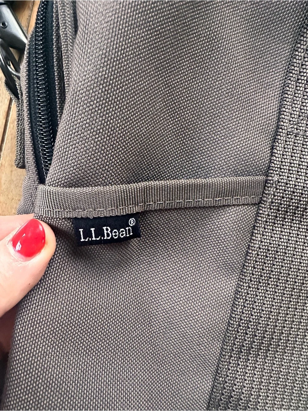 L.L.Bean Deluxe Briefcase Laptop Messenger Bag Gray Organizer Travel Work